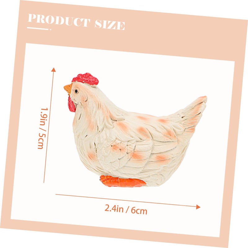2Pcs Resin Rooster Hen Garden Decor Outdoor Country Style Lawn Ornaments - Image 3