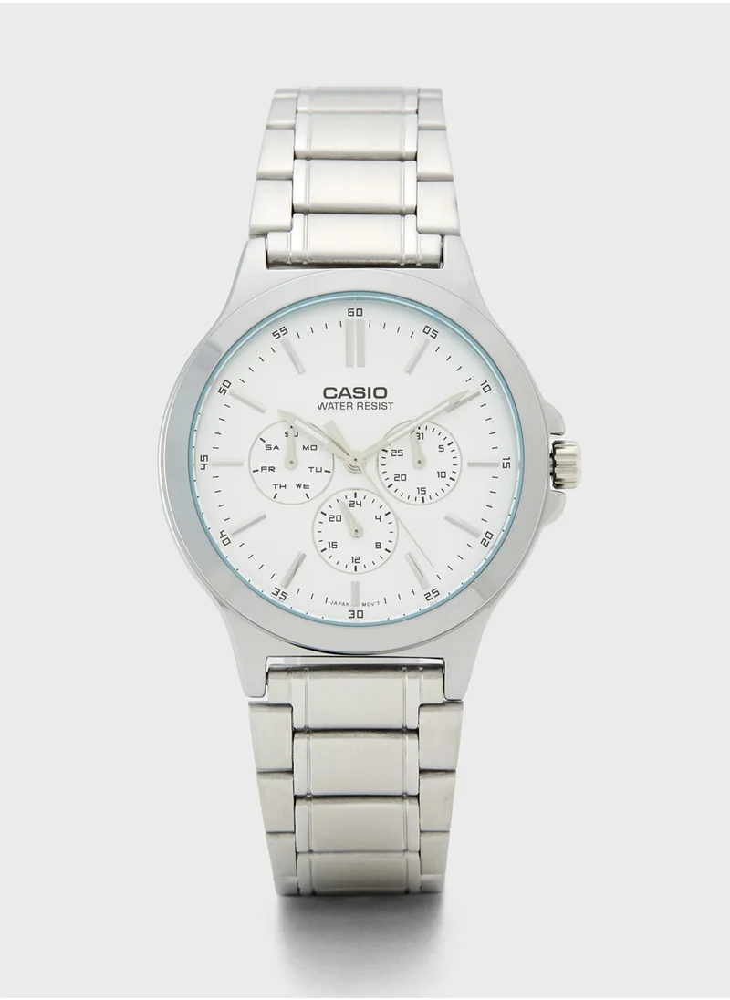 CASIO Classic Steel Strap Analog Watch