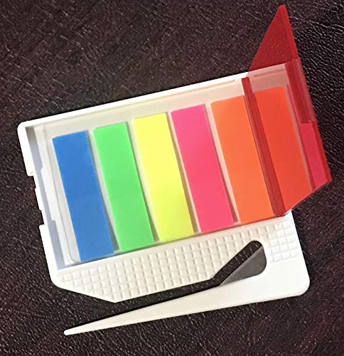 ALAZCO 4pc Letter Opener With 50 Neon Color Sticky Index Tabs Flags - World's Most Efficient Letter Opener Slitter for Parcels and Letters - School Home Office (Random Mix or Match Colors) - Image 3