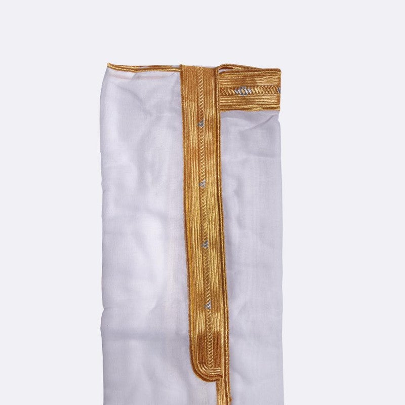 AL YARMOOK Traditional Arabic Bisht for Men | White | Free Size | 80% Polyester, 20% Cotton | Premium Syrian Craftsmanship - Image 2