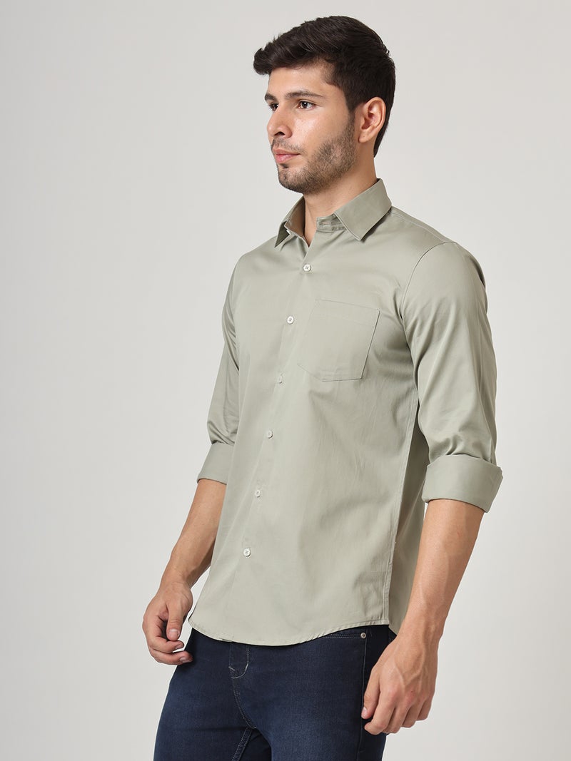 AMSWAN SOLID SATIN SHIRT - Image 2