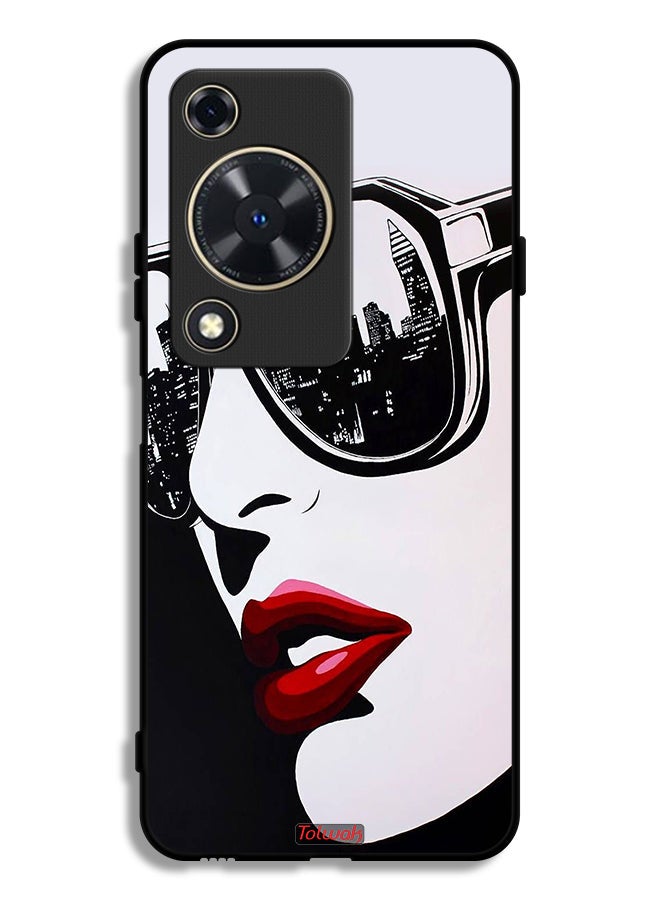 Tolwak Huawei Nova Y72S Protective Case Cover Girl Face Abstract Art