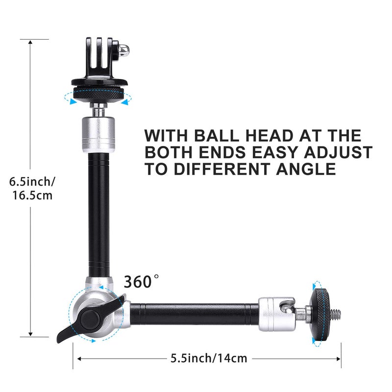 Fantaseal Heavy Duty DSLR Mirrorless Camera Action Camcorder Phone Car Headrest Mount Driver Cab Video Recording Holder w/Magic Arm Expansion Kit for GoPro Canon Nikon Sony iPhone Vlogging Rig - Image 4