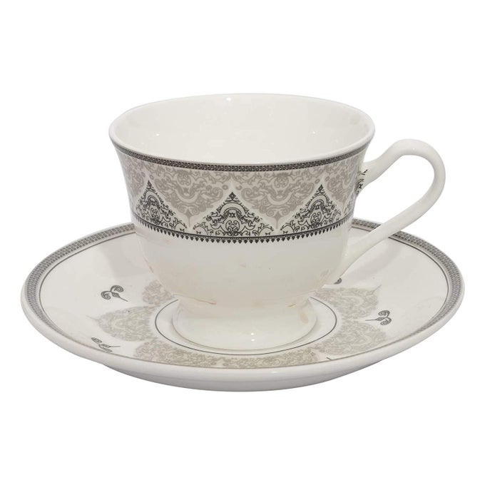 BONE CHINA DELUXE GOLD LINE DINNERWARE TEA CUPS MUGS SAUCERS 160ML SET OF 6 6 CUPS 6 SAUCER