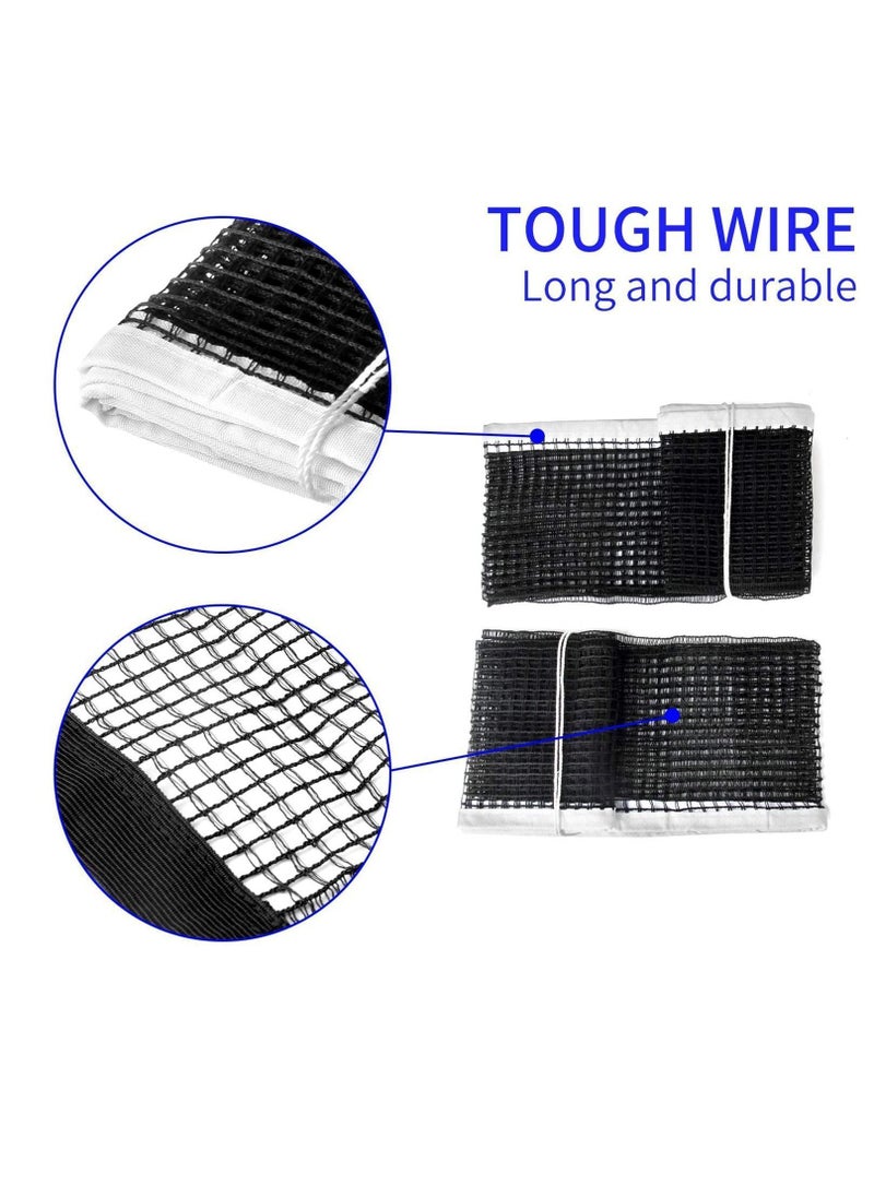 Y&D 2pcs 70.8 Inches Table Tennis Replacement Net Heavy Duty String Tension Ping Pong Nets for Indoor Outdoor（Black)  - Image 3