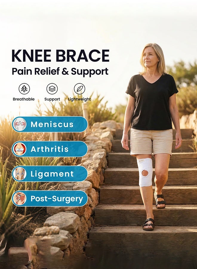 Arabest Knee Brace with Side Stabilizer, Knee Protector for Meniscus Torn Knee Pain ACL MCL Arthritis Injury Recovery, Sports Protective Equipment - Image 2