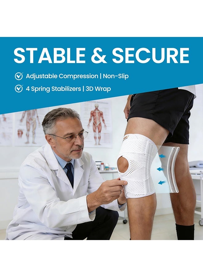 Arabest Knee Brace with Side Stabilizer, Knee Protector for Meniscus Torn Knee Pain ACL MCL Arthritis Injury Recovery, Sports Protective Equipment - Image 3