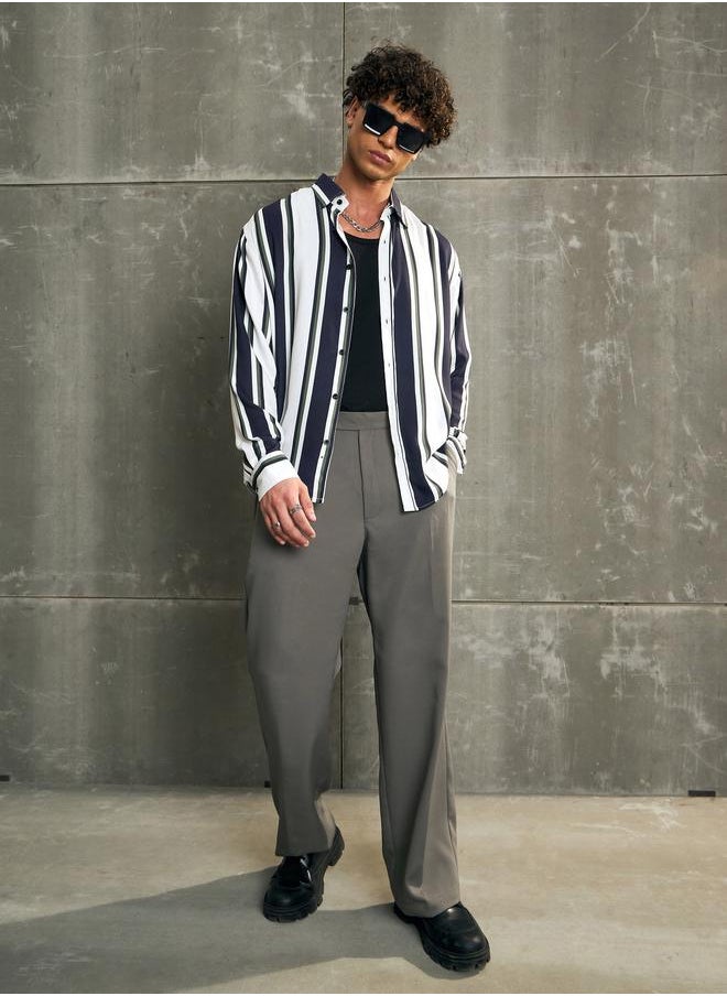 SASSAFRAS Sassafras Striped Long Sleeve Relaxed Fit Shirt  - Image 2
