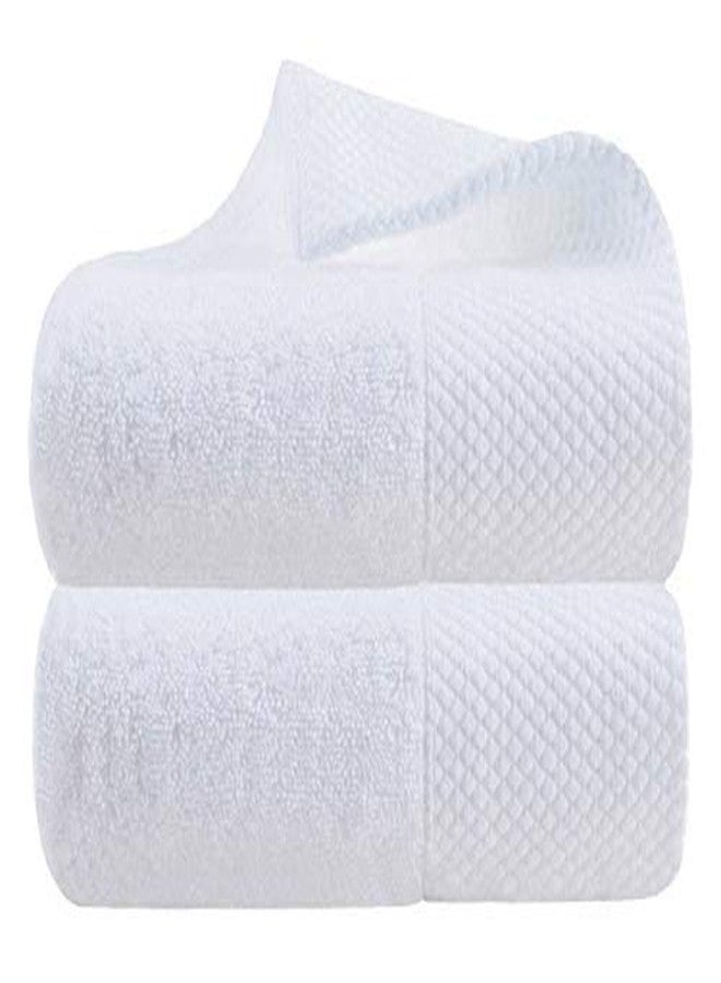 LINPOPUP Lin Cotton Hand Towels, Soft & Highly Absorbent Hand Towel for Bathroom,White 2 Pack,14 x 30 Inch - Image 1