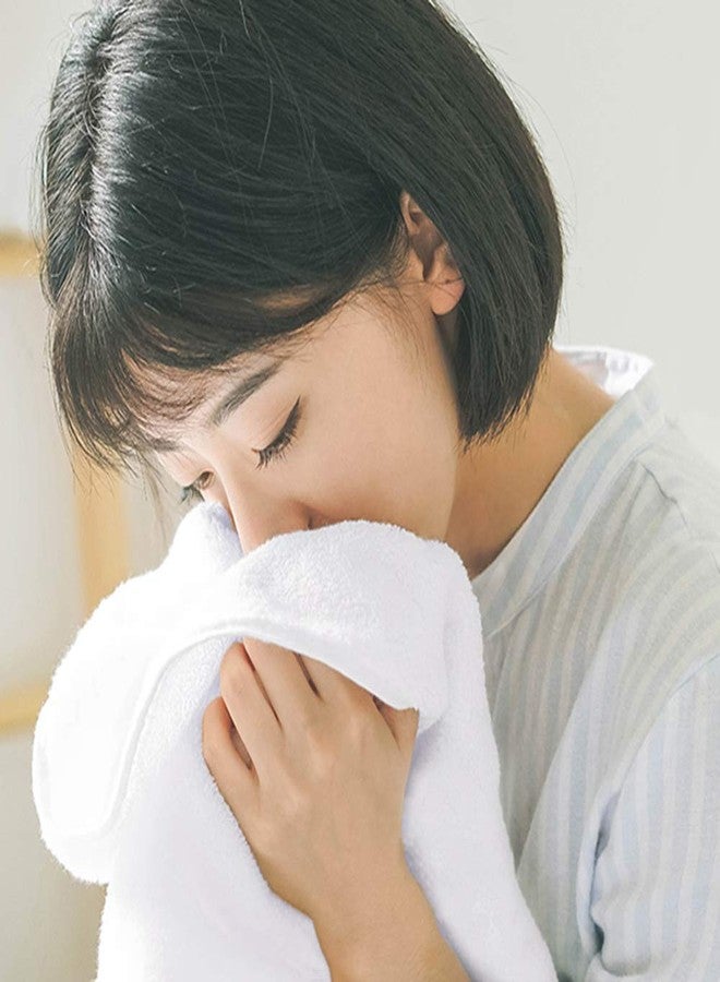 LINPOPUP Lin Cotton Hand Towels, Soft & Highly Absorbent Hand Towel for Bathroom,White 2 Pack,14 x 30 Inch - Image 3