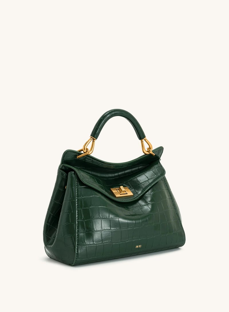 جي دبليو بي حقيبة يد كلاسيكية من Lucia - نمط جلد التمساح الأخضر - Image 2