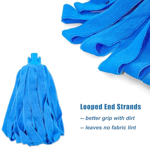 EaseYourDay Microfiber Cloth String Mop Head Refill, Loop End Screw On Mop Head Compatible with All Standard US Threading Pole (Acme 3/4 inch Thread) – (3) - Image 3