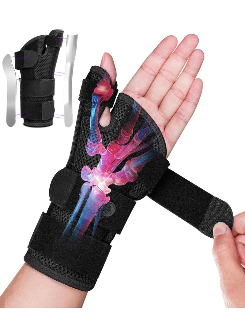 دعامة معصم وإبهام بتصميم سبايكا – دعم قابل للتعديل للمعصم والإبهام – تخفيف الألم للالتهابات والإصابات