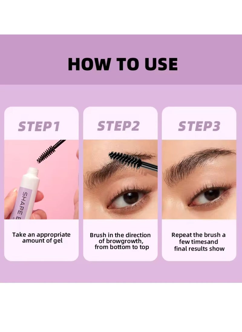 QiBest - Brow Shape Gel Eyebrow Styling Gel Long Lasting Quick Drying and Fixing Brow Gel Eyebrow Styling Soap Glue Brows Shaping Cream Natural Eyebrows Eyebrow Lift Clear Shaping Wax - Image 1