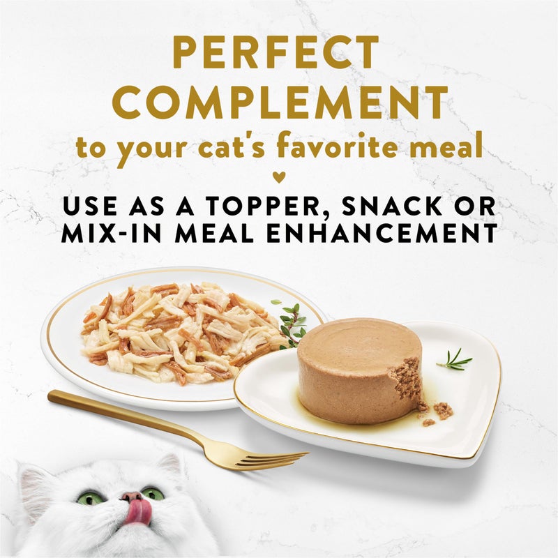 Fancy Feast Purina Fancy Feast Appetizers Lickable Grain Free Cat Food Topper White Meat Chicken and Shredded Beef Appetizer - (Pack of 10) 1.1 oz. Trays - Image 4