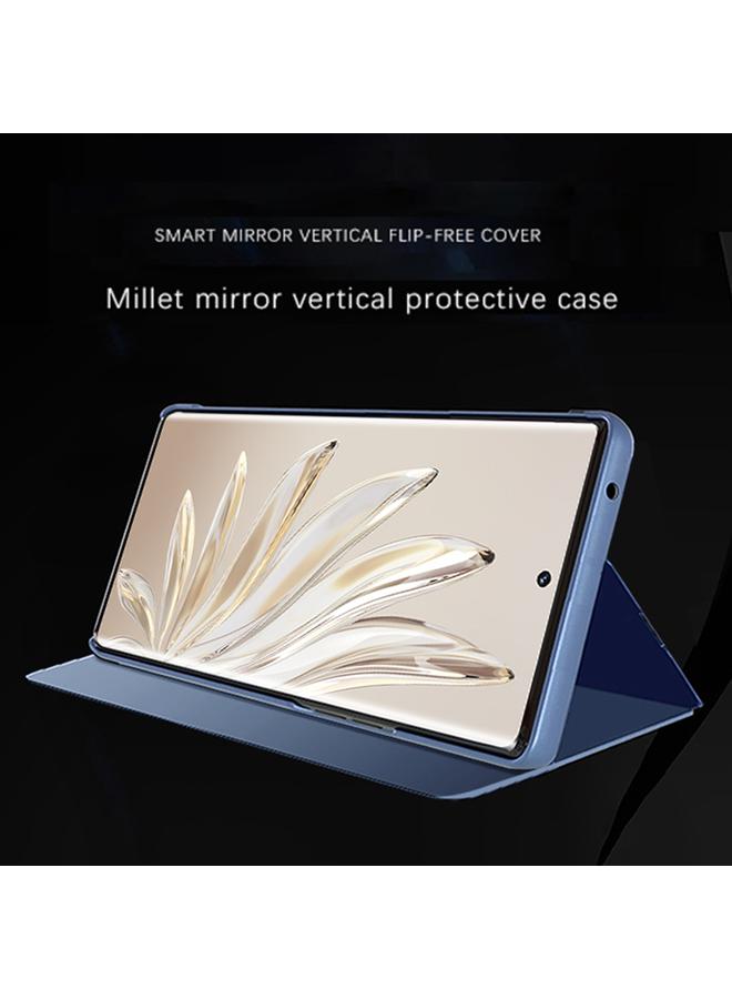 Green Tiger Case For Honor 70 Plated Mirror Horizontal Flip Leather Phone Case with Holder - Image 5