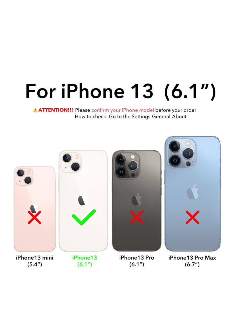 متوافق مع حافظة iPhone 13، حافظة حماية كاملة من السيليكون السائل مع [مضادة للخدش] [بطانة ناعمة من الألياف الدقيقة] [واقية للكاميرا] لهاتف iPhone 13 6.1 بوصة، أبيض