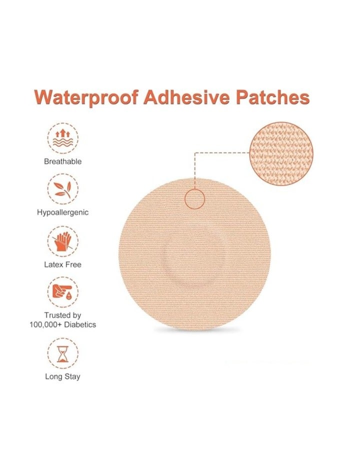 VIUAUAX 20pack Waterproof Adhesive Patches for freestyle Libre2/3 precut sensor Covers Flesh Flexible CGM Patches Without Glue in The Center-Enlite-Guardian-Freestyle Libre 14 Day Sensor Patches - Image 4