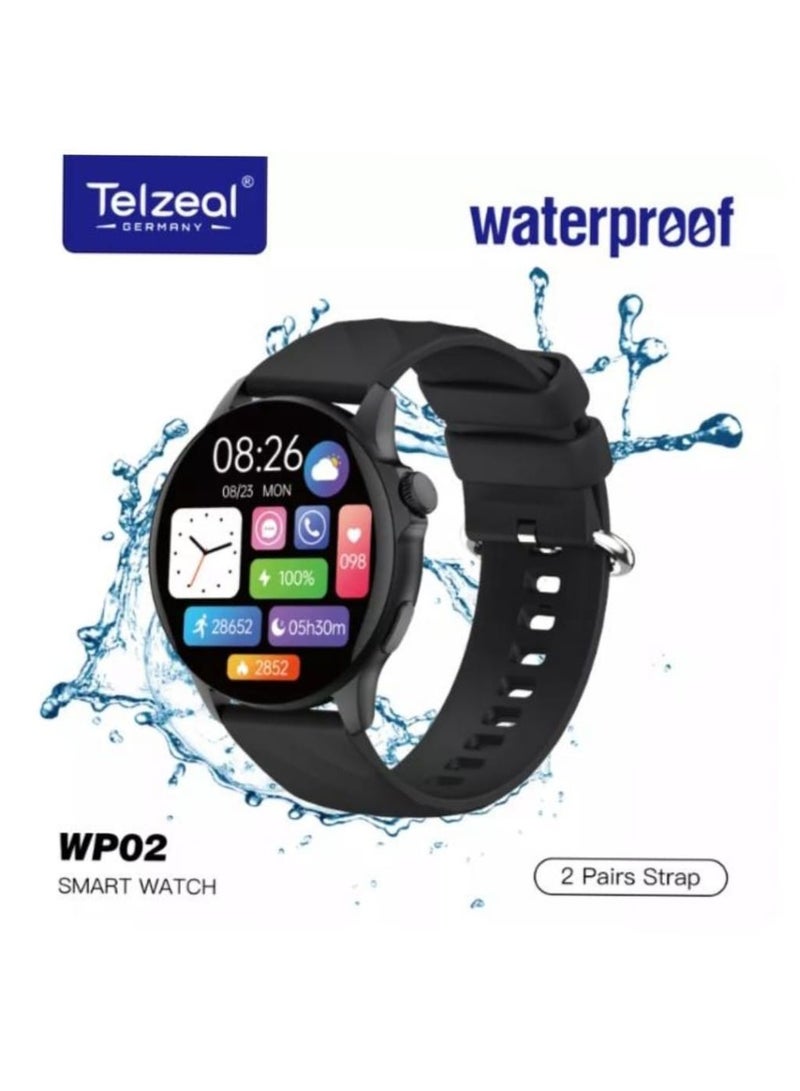 Telzeal WP02 Smartwatch – Stylish, Durable & Water-Resistant with Heart Rate & Sleep Monitoring - Image 1