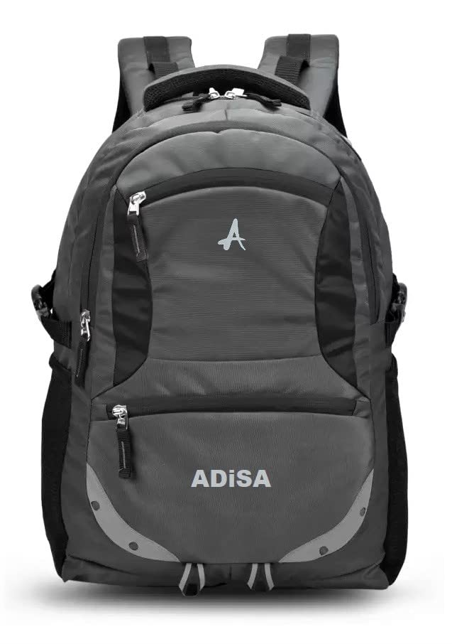 ADISA Laptop Backpack Office Bag College Travel Back Pack with rain Cover (BP058-GRE) - Image 1