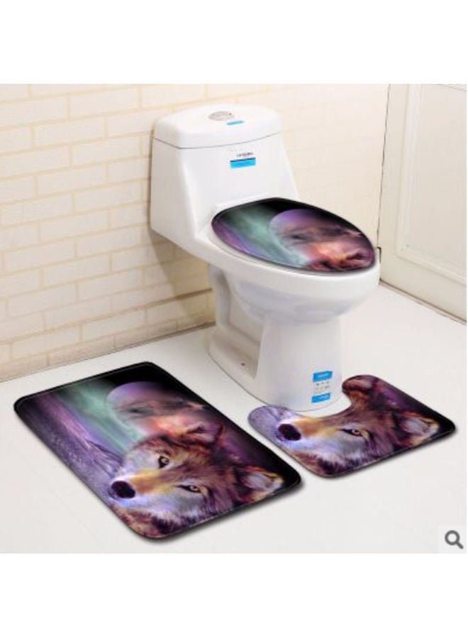 Beauenty 3-Piece Bath Mat Accessory Set multicolour 75x45cm - Image 2