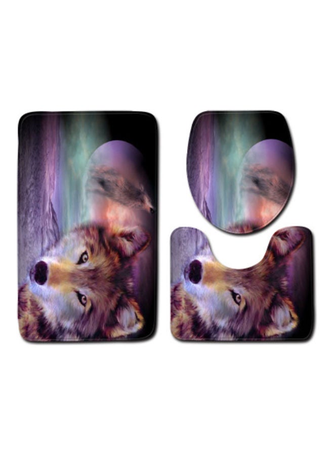 Beauenty 3-Piece Bath Mat Accessory Set multicolour 75x45cm - Image 1