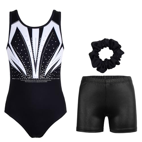 JOYSTREAM Gymnastics Leotards for Girls with Shorts Sparkly Ballet Dance Activewear Blooming Diamond,6-7Years - Image 2