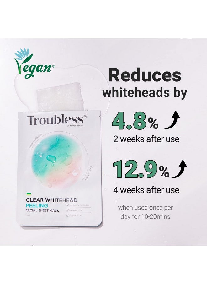 Troubless Clear Whitehead Remover Peel Off Face Mask 5Pcs. Hydrating Face Mask Beauty Sheets Day And Night Moisturizer For Face White And Blackhead Remover Korean Face Mask Skin Care Peel Off  - Image 3