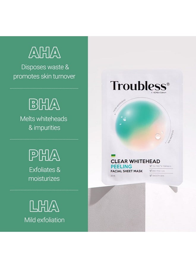 Troubless Clear Whitehead Remover Peel Off Face Mask 5Pcs. Hydrating Face Mask Beauty Sheets Day And Night Moisturizer For Face White And Blackhead Remover Korean Face Mask Skin Care Peel Off  - Image 5