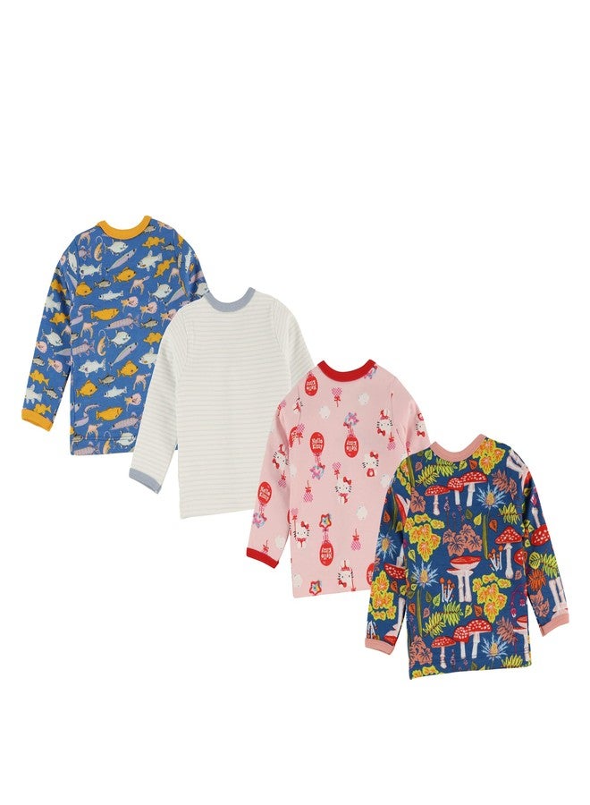 Dikary Baby Jhabla Cotton Unisex Front Open Shirt Full Sleeve T-Shirt with Snap Buttons and Cute Prints New Born Baby Clothes Tees Combo (in, Age, 12 Months, 18 Months, Regular, Pack of 4) - Image 2