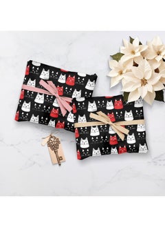 4 X Cat Wrapping Paper Sheets Black White Red Cute Animal Design Goth Gothic Gift Wrap For Women Her - pzsku/Z7F27C3B2D9131C96F869Z/45/_/1735214610/58e0a103-9c09-4311-b9a7-8825059c06ed