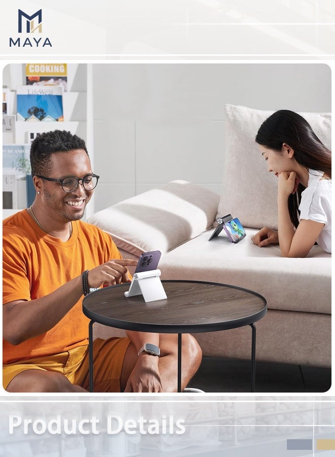 Maya Tablet Stand Phone Holder compatible for iPad, Samsung Galaxy Tab, iPad Pro 10.5, iPad Mini 6, iPad Air, iPhone 17/16/15/14/13/12, Samsung Galaxy S26/S25 Series, LG Tablets - Image 2