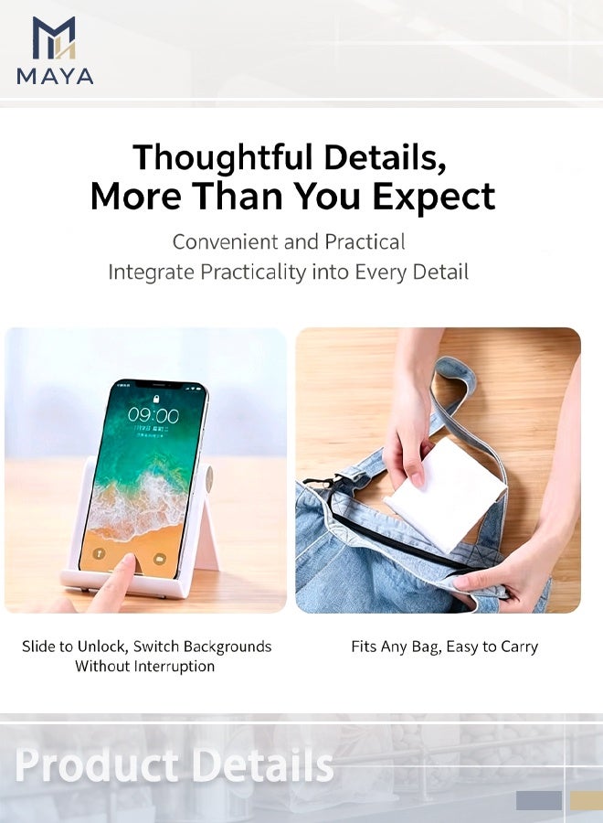 Maya Tablet Stand Phone Holder compatible for iPad, Samsung Galaxy Tab, iPad Pro 10.5, iPad Mini 6, iPad Air, iPhone 17/16/15/14/13/12, Samsung Galaxy S26/S25 Series, LG Tablets - Image 5