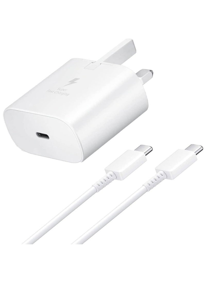 Gravity compatible 25W Fast Charger Plug for Samsung Galaxy with 5 FT USB C Cable, Wall Plug Charger Samsung 25W Charger for Samsung Galaxy S23/S23+/S22/S22Ultra/S22+/S21/S20/Note20/20 Ultra/Note10/10+ - Image 1