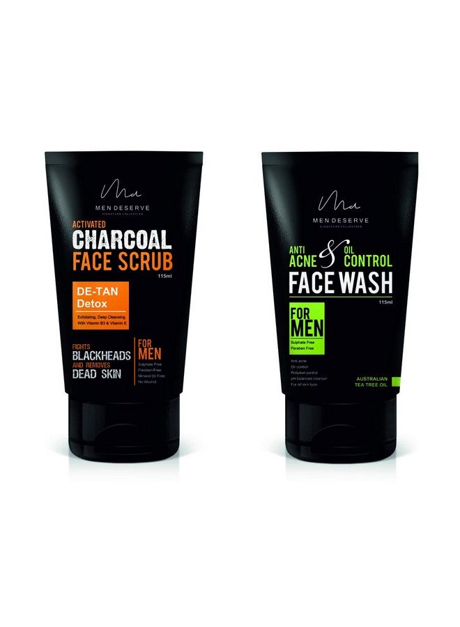 مين ديسيرف مجموعة مكافحة حب الشباب للرجال (115 مل) (عبوة من قطعتين) (تحمي البشرة من البكتيريا والإنفلونزا)