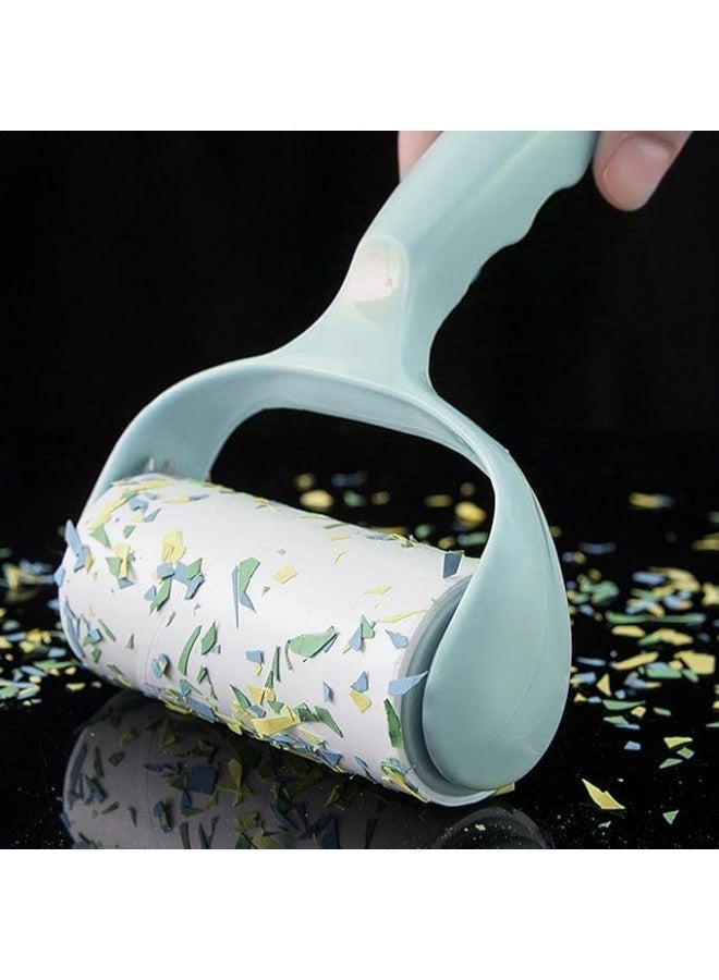 Super Sticky Lint Roller Brush with 2 Refill Packs for Pet Hair, Dust, Fabrics, Upholstery, Clothes & Car Seat Cover with Comfortable Handle (Blue) - Image 3