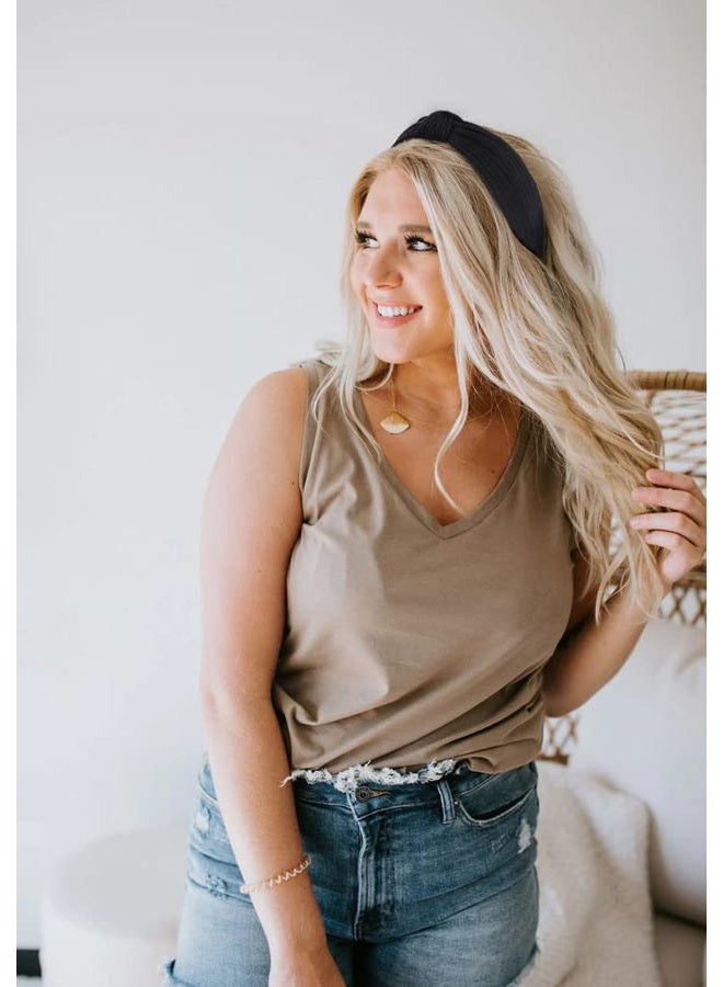 WOVOWOVO Headbands for Women Girls Knotted Wide Pearl Head Band Top Knot Head Bands for Women's Hair Thick Headband Velvet Hairbands 4Pcs - Image 3