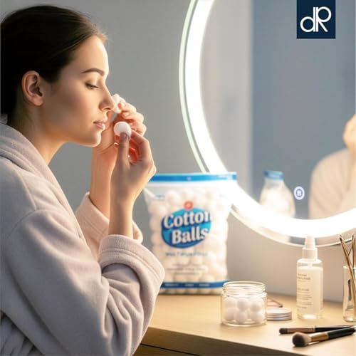 DecorRack 100 Count Large Size Cotton Balls 100 Pure Cotton for Nail Polish and MakeUp Removal Applying Oil Lotion or Powder Perfect for MultiPurpose Use Soft and Absorbent 100 Count - Image 3