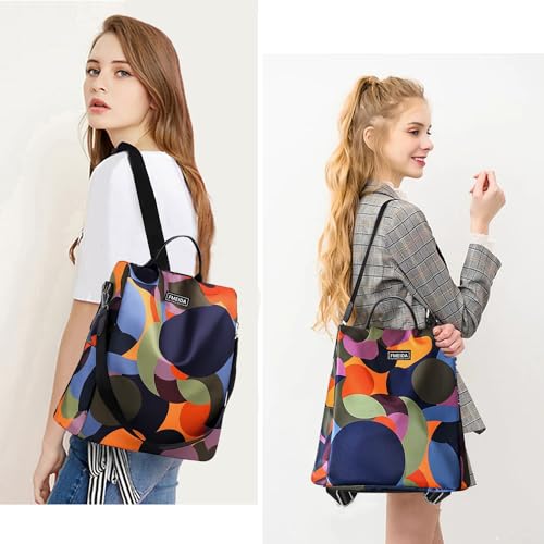 Fmeida Waterproof Fashion Backpack Purse for Women Anti Theft Womens Classical Daypack Travel Nylon Oxford Shoulder Bag - Image 2