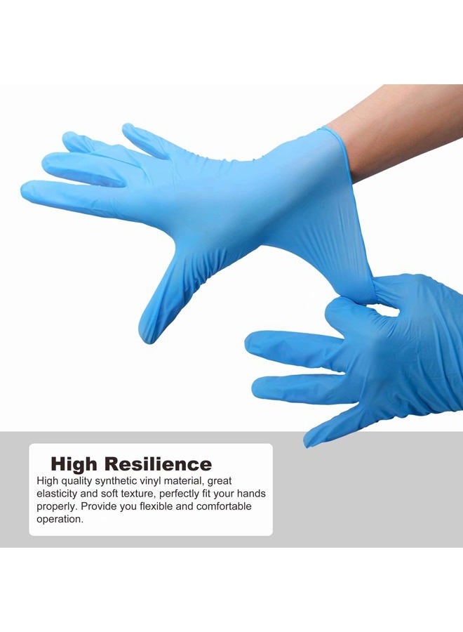 Coyacool Gloves Disposable Latex Free, Powder Free, 4 Mil Thick-Food Grade Gloves,100 Pc. Medium Cleaning Gloves, Blue - Image 2