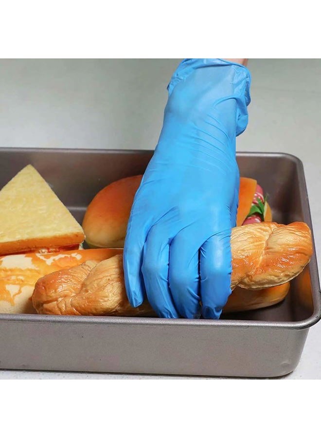 Coyacool Gloves Disposable Latex Free, Powder Free, 4 Mil Thick-Food Grade Gloves,100 Pc. Medium Cleaning Gloves, Blue - Image 5