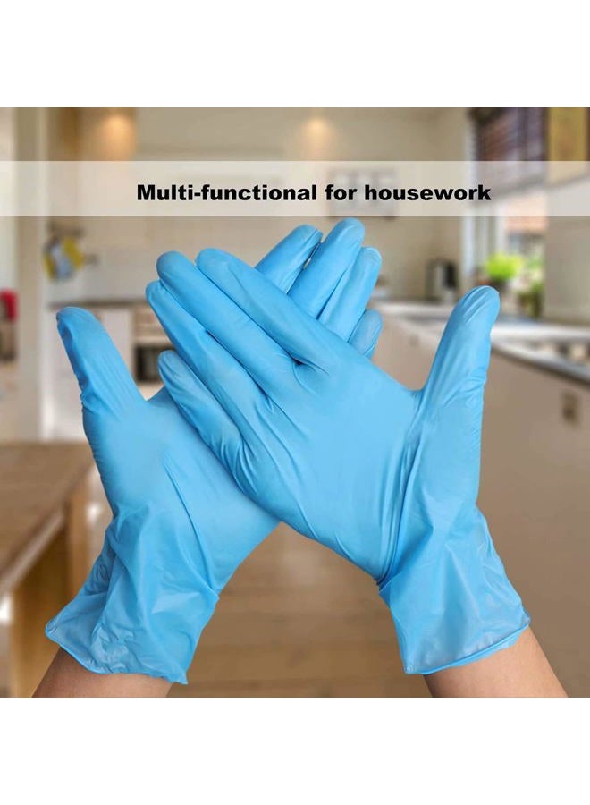 Coyacool Gloves Disposable Latex Free, Powder Free, 4 Mil Thick-Food Grade Gloves,100 Pc. Medium Cleaning Gloves, Blue - Image 3