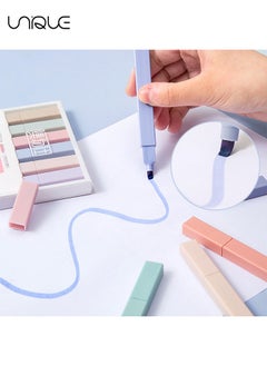 Unique 6Pcs Highlighter - esthetic Lovely Highlighters Mild Assorted Colors With Soft Chisel Tip, No Bleed Dry Fast Easy to Hold, for Journal Bible Planner Notes School Office Supplies  - Image 2