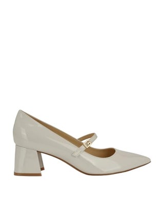Guess Women's ZANDS Pump, Ivory Patent 150, 9