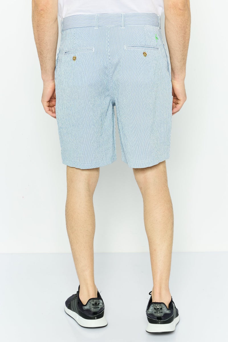 Tailorbyrd Men Windowpane Basic Shorts, Navy - Image 4