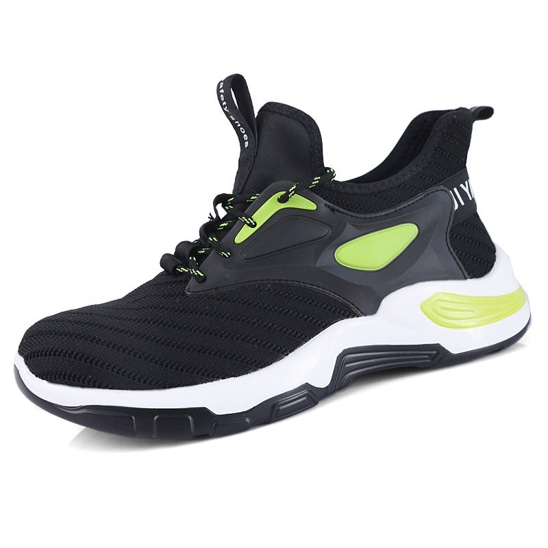 City Defense Flying Weaving Safety Shoes Men'S Lightweight Steel Toe Anti-Smashing And Anti-Piercing Safety Shoes - Image 1