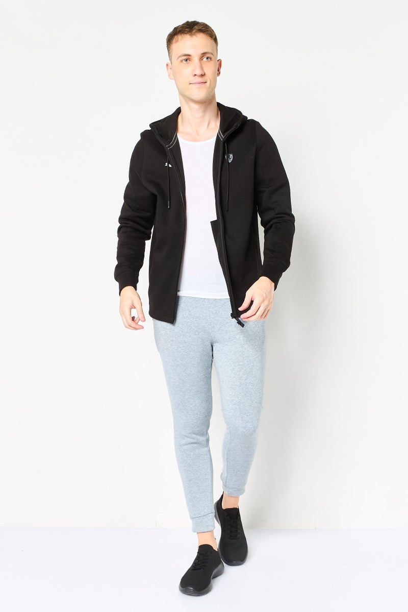 PUMA هودي رياضي طويل الأكمام للرجال من بومّا × فيراري، أسود - Image 2