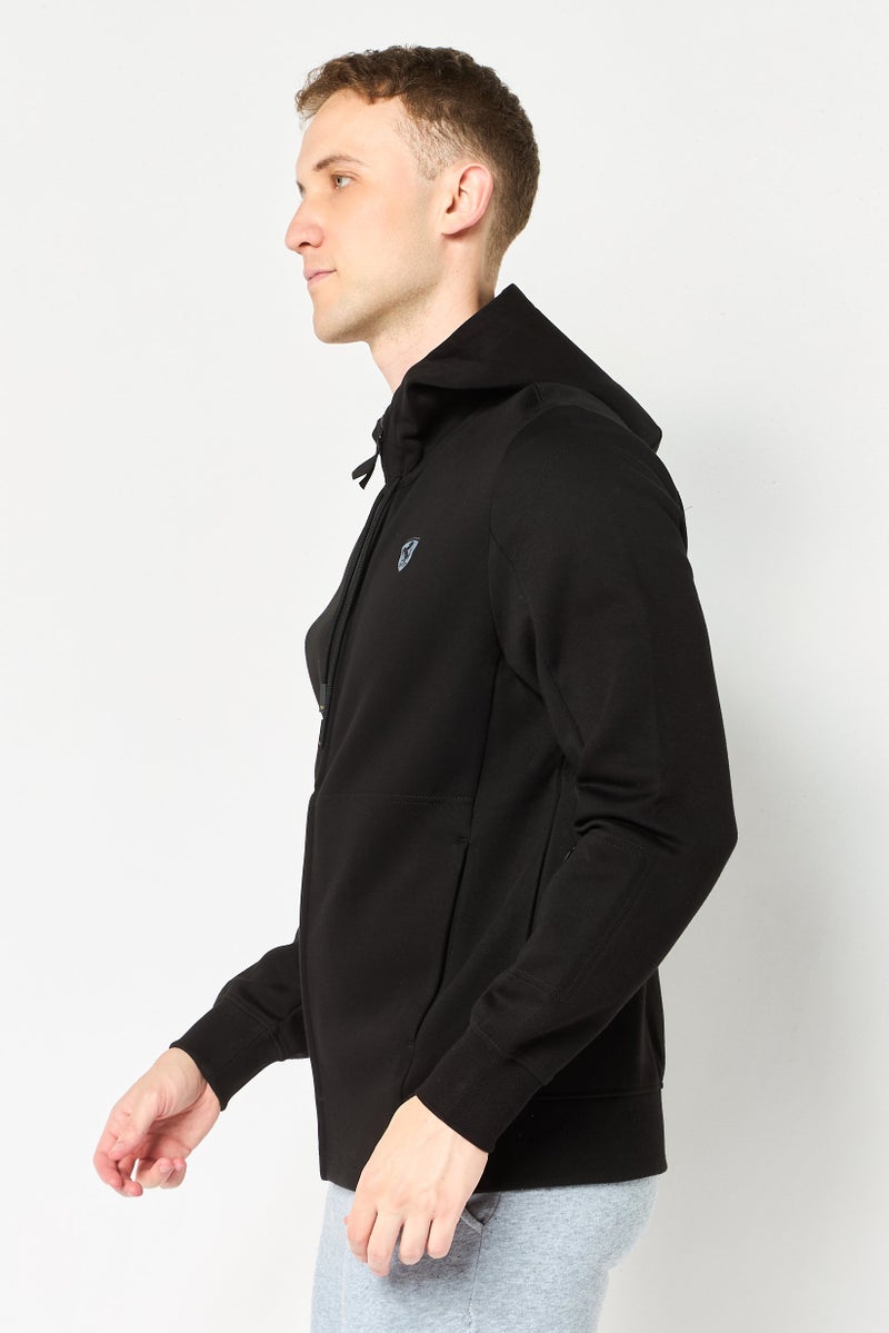 PUMA هودي رياضي طويل الأكمام للرجال من بومّا × فيراري، أسود - Image 3