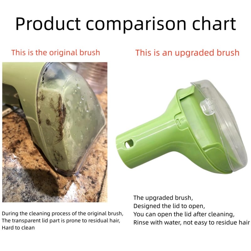Sionlan Upgraded 5.3in 1400B Little Green Machine Multi-Purpose Tools Brush detachable Replacement Parts Compatible with bissell 1400B 3194 3353 2458 3588F 1425 Tough Stain Brush Tool Attachments (Green 1+1) - Image 5