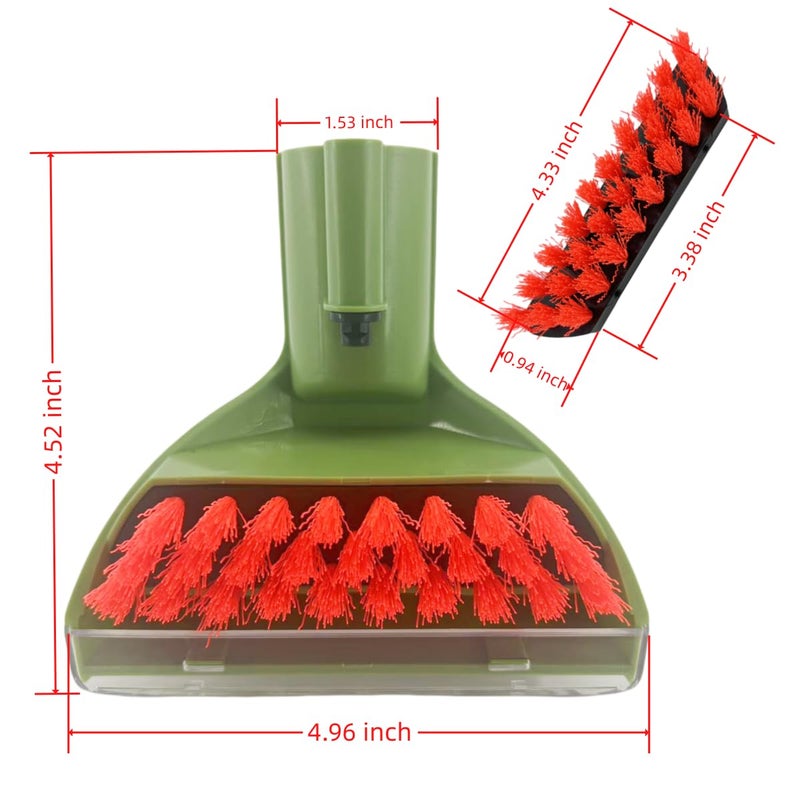 Sionlan Upgraded 5.3in 1400B Little Green Machine Multi-Purpose Tools Brush detachable Replacement Parts Compatible with bissell 1400B 3194 3353 2458 3588F 1425 Tough Stain Brush Tool Attachments (Green 1+1) - Image 4